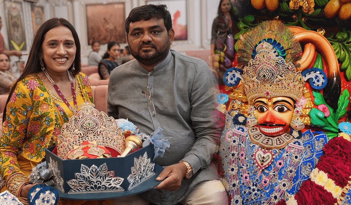 Bhanderi Bestows 175-Year Sarangpur Temple With Lab Grown Diamond Crown (Mukut)