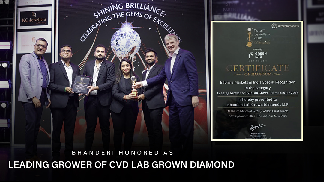 Honored leading grower of CVD lab grown diamonds at the RJG Awards